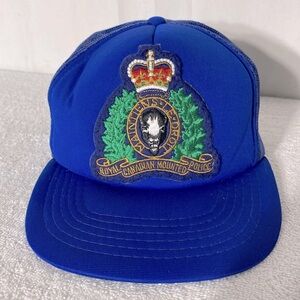 Vintage RCMP Blue Mesh Back Snap Back Trucker Hat